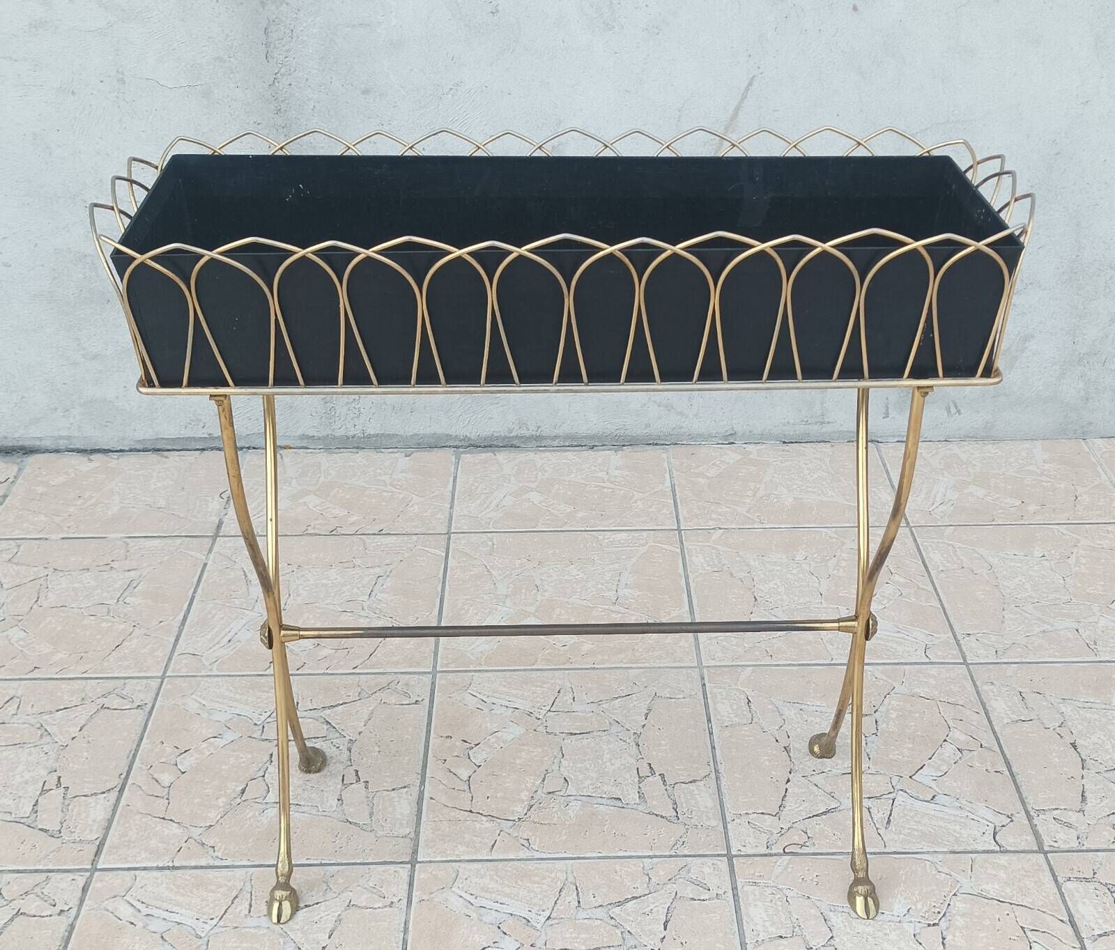 Jardinière en laiton France 1960