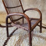 Vintage bamboo armchair 1960