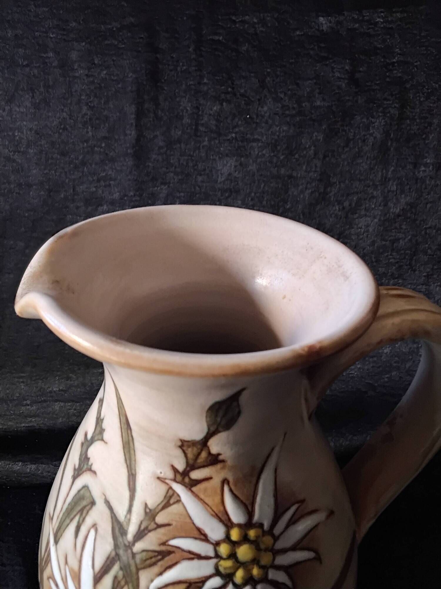 Jug signed in ceramic by Fonck and Matéo made in Valauris.
