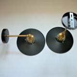 Pair of industrial metal sconces