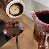 Ceramic teapot and milk jug