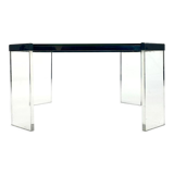 Table basse eightie's verre et plexiglas