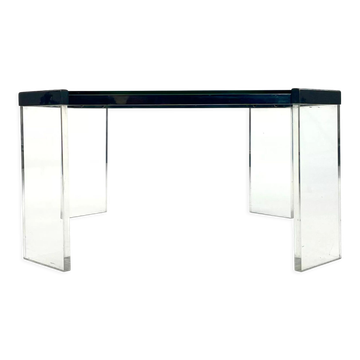 Eightie's glass and plexiglass coffee table