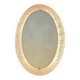 Erco large oval wall light with mirror in melted ice acrylic, 1970s