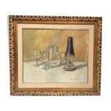 Painting signed oil on canvas, 80s