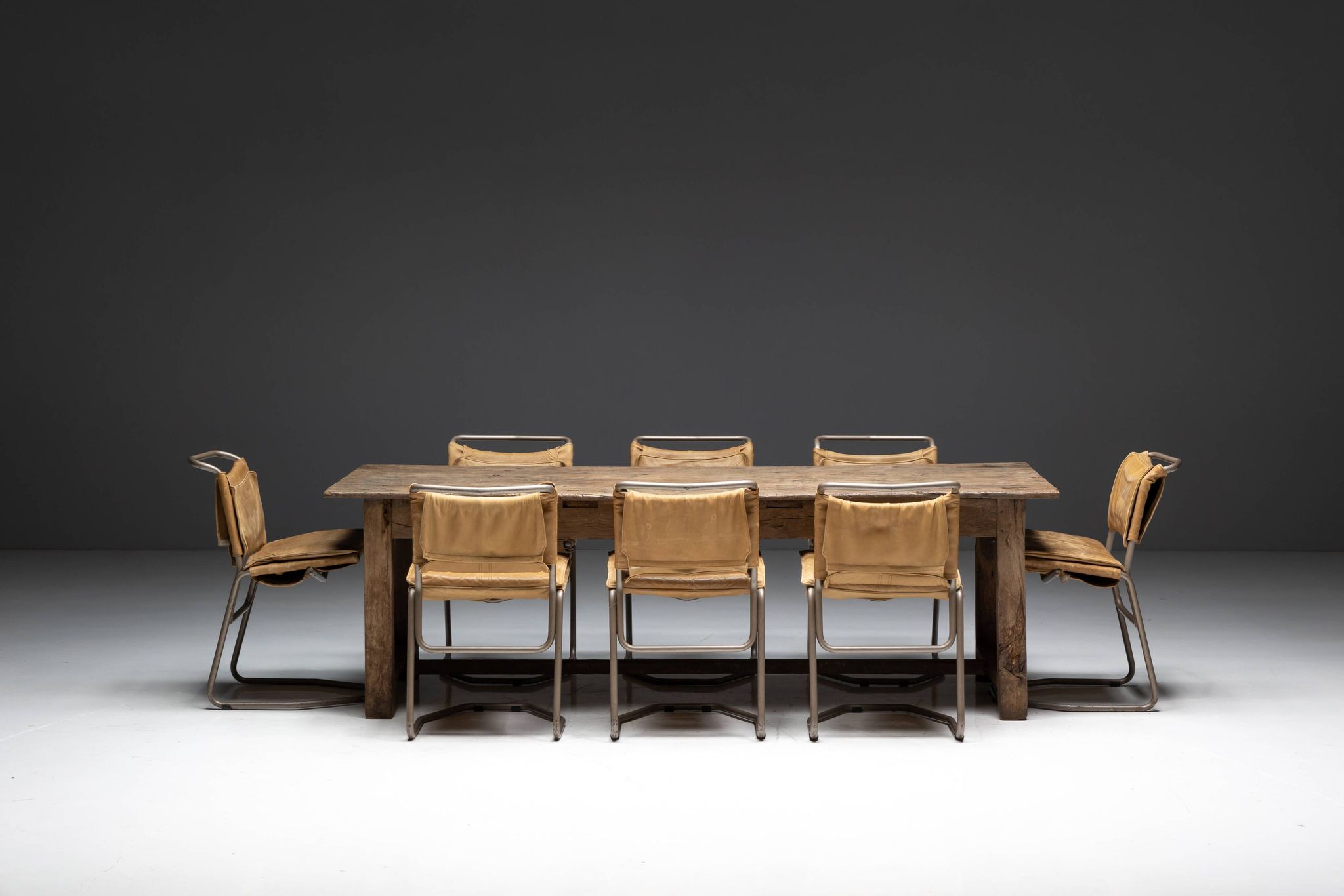 Rustic farmhouse dining table, France, 19th century