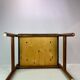 Tabouret en cuir noir et palissandre, de design danois fabriqué par Spøstrup Furniture, années 1960