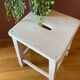 Vintage stool 1950/1960, rustic wooden stool, old workshop chair, kitchen, Shabby style.