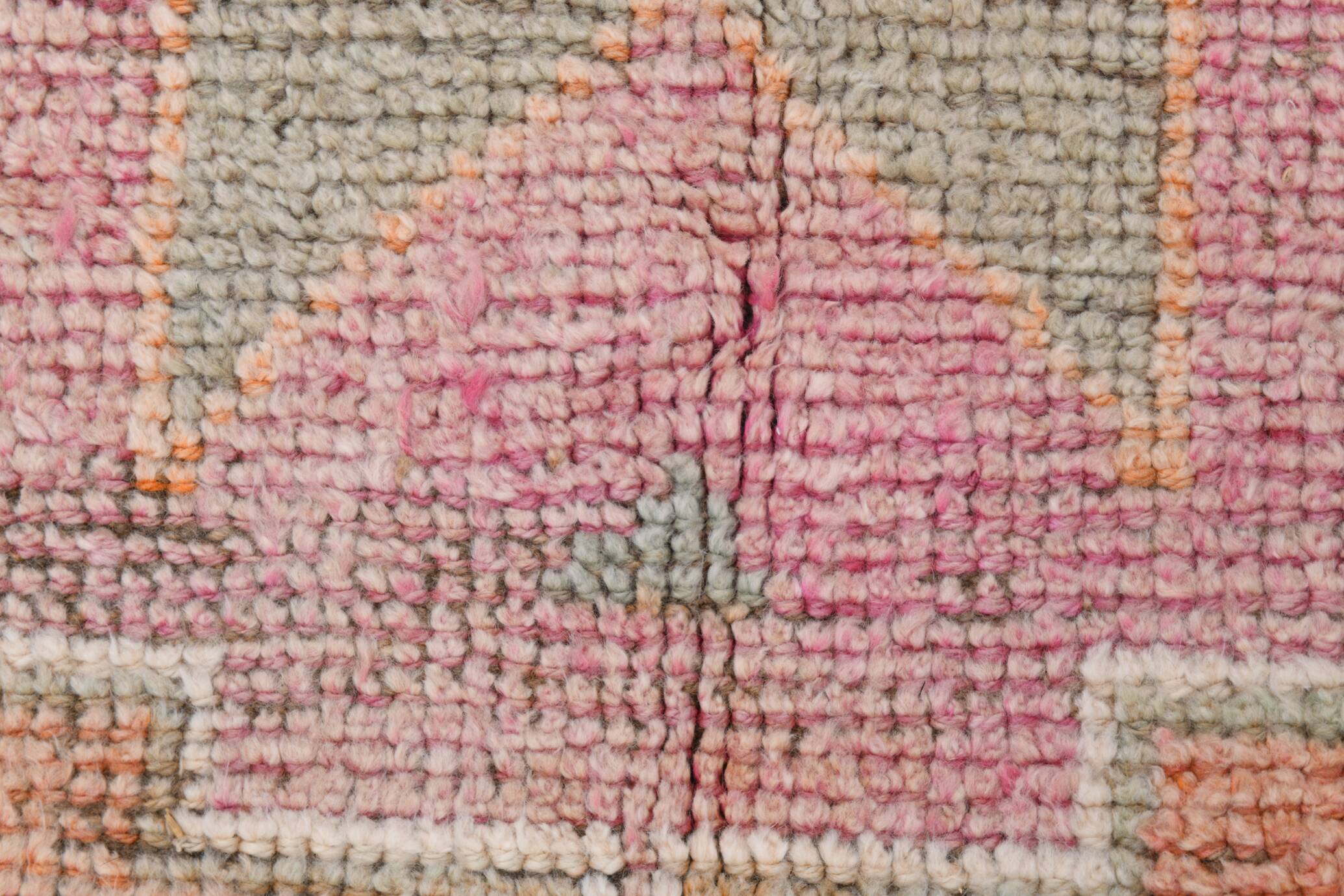 3x10 Orange Brown Handmade Wool Vintage Runner Rug, 103x323Cm SK 18245