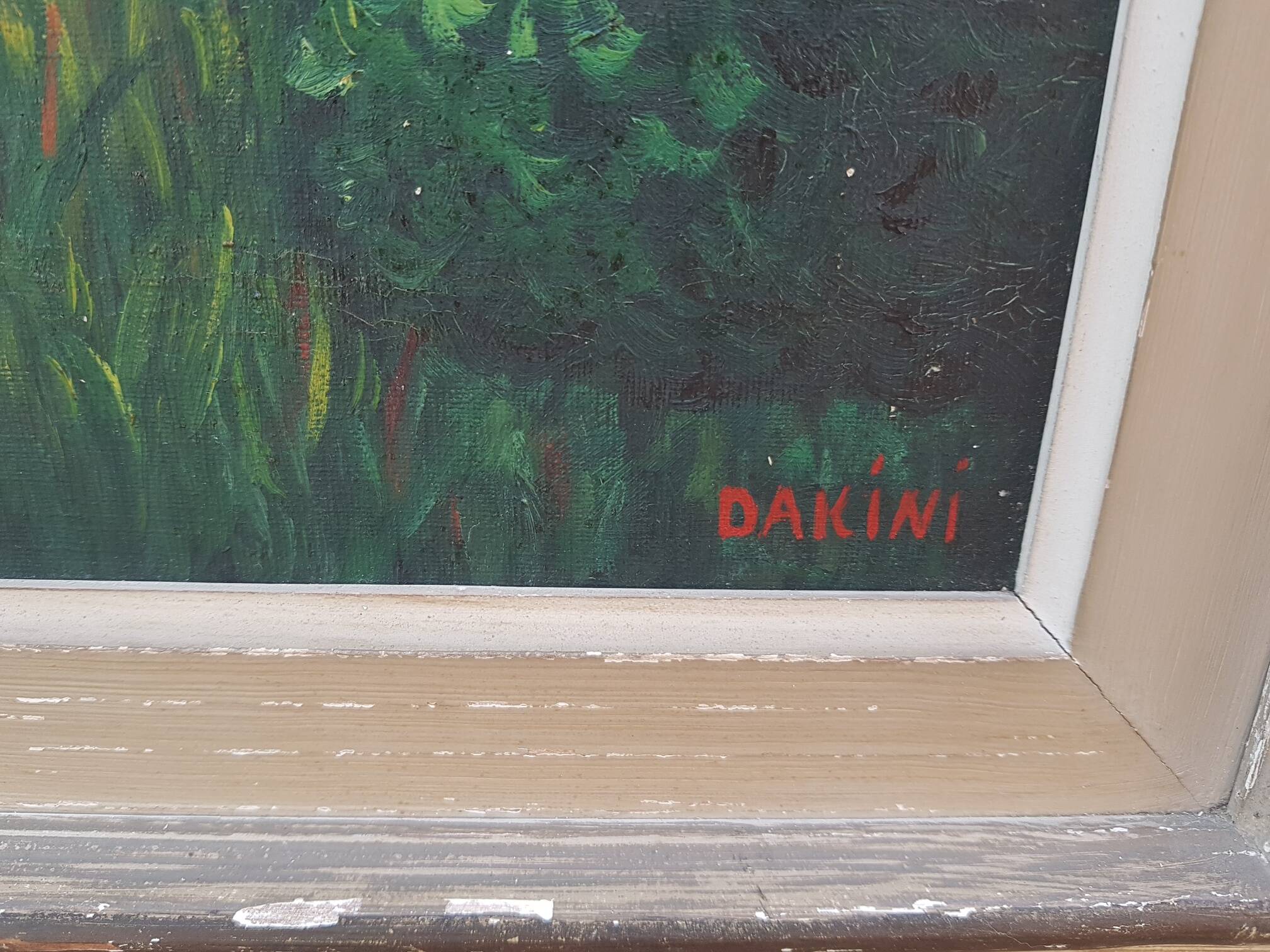 Old garden landscape painting