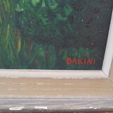 Old garden landscape painting