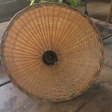 70s rattan pendant light