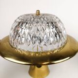 Brass and Crystal Ceiling Lamp from the 1960s by Tyringe for Orrefors, Sweden
