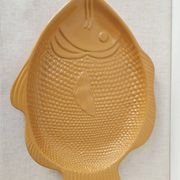 Vintage plate in majolica fish