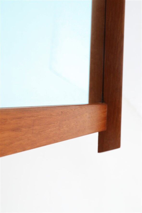 Mid-century teak mirror / Danish modern design / 1960s