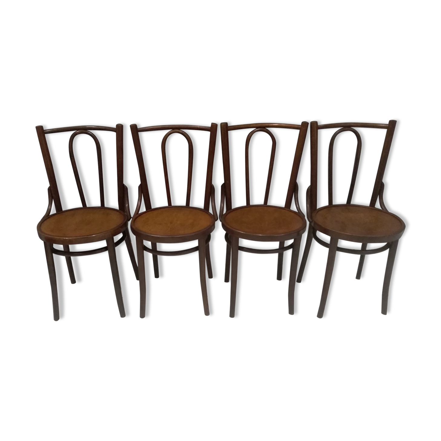 Suite de 4 chaises de bistrot vintage années 1960