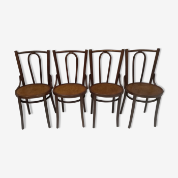 Suite de 4 chaises de bistrot vintage années 1960