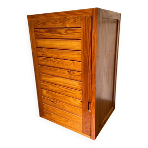 Meuble de rangement en pin par Pierre Gautier Delaye vintage années 1950