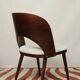 Dining chairs set of 4 oak wood white pearl buckle