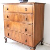 Antique walnut bedroom chest of drawers