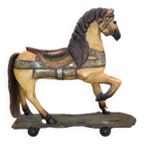Carved wooden horse