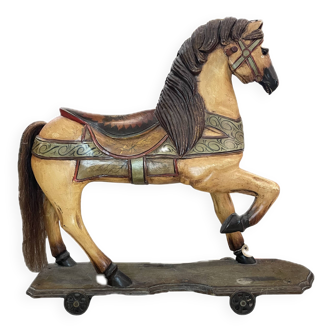 Carved wooden horse