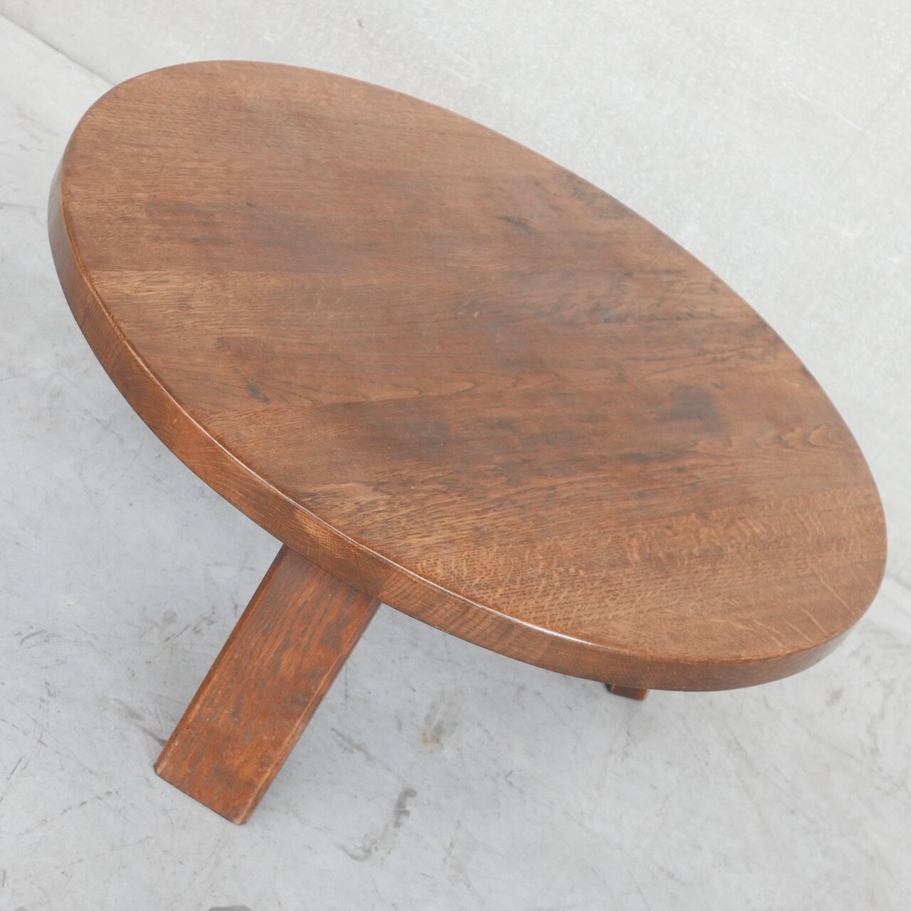 Brutalist mid-century dutch oak coffee table