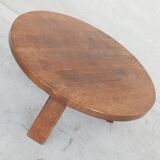 Brutalist mid-century dutch oak coffee table