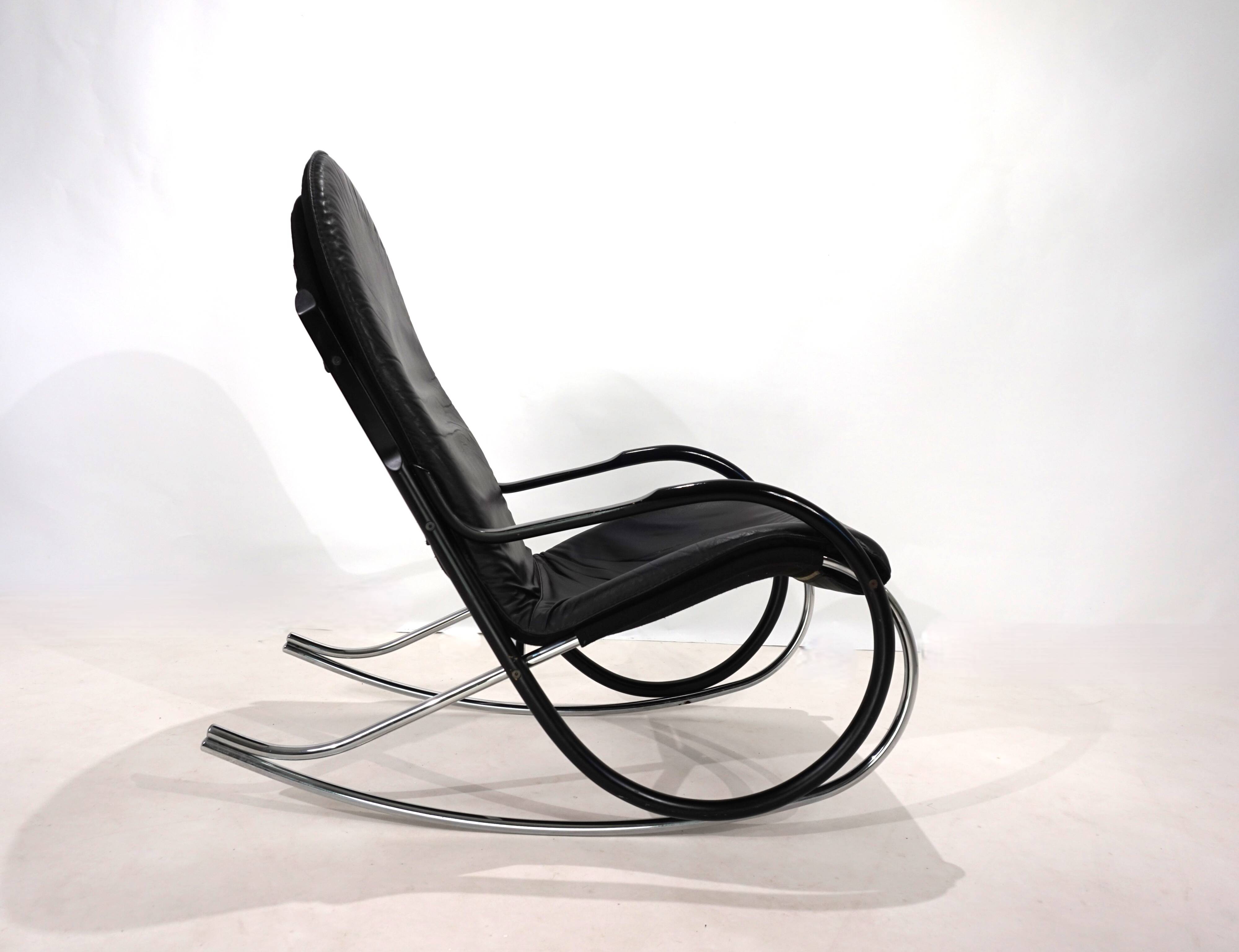 Fauteuil à bascule Strässle Nonna de Paul Tuttle, 1972