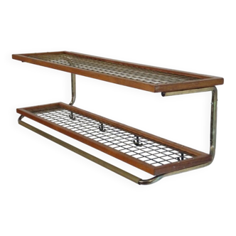 Shelf, vintage Scandinavian coat rack 1960