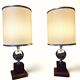 Pair of Lamps by Maison Barbier in Steel and Bakelite/Fawn Resin, 1960s-1970s
