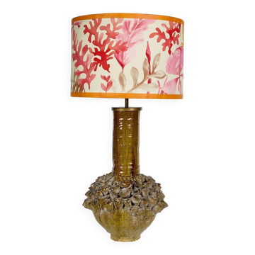 Lamp in Tamegroute shades of ochre and green.