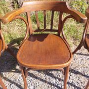 4 fauteuils Baumann en bois courbé