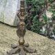 Foot of lamp statuette woman in regulates art deco