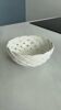 White openwork woven ceramic bowl - Elegant centerpiece