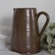 Brown stoneware pitcher, country chic