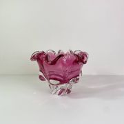 Large empty pocket or vintage pink Murano glass vase