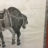 Early c20th large scale tang horse brass rubbing.