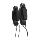 Streamline design bakelite intercom telephones by Aiea Antwerp, Belgium 1940s, set of 2.
