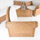 Woven rattan lounge set
