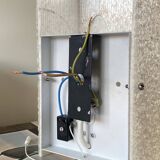 Seventies frosted plastic perspex wall light.