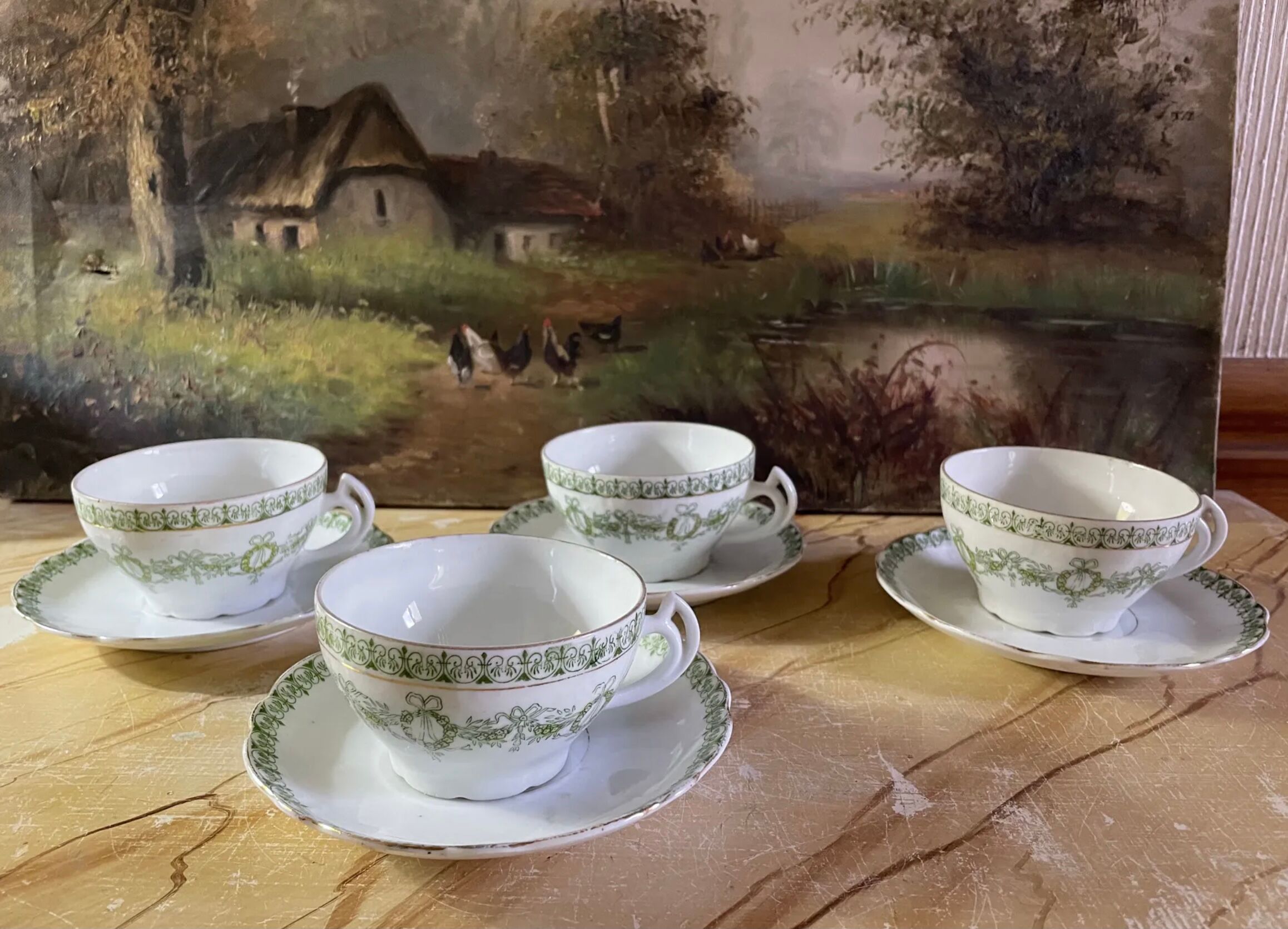 Fine porcelain tea cups