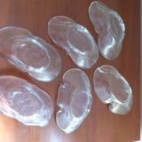 Lot de 6 ramequins en verre forme oblongue