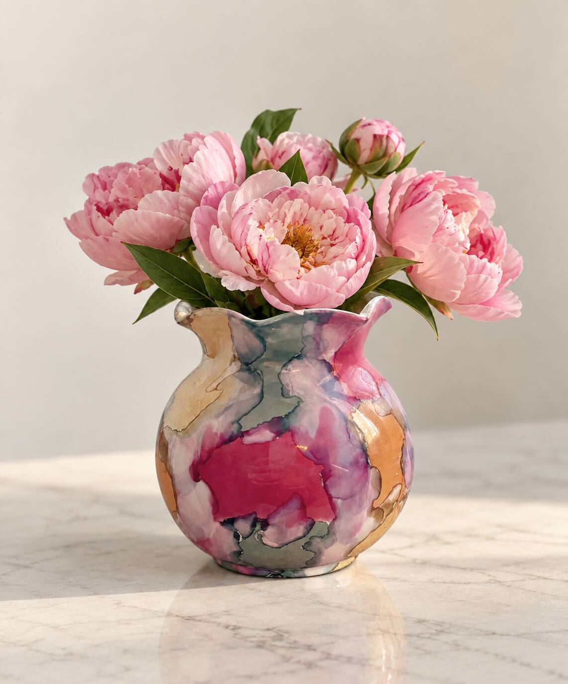 Vase signed Nazareno Picchiotti - Deruta Workshop - Italy