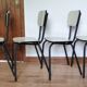 Suite de 4 chaises, années 60/70
