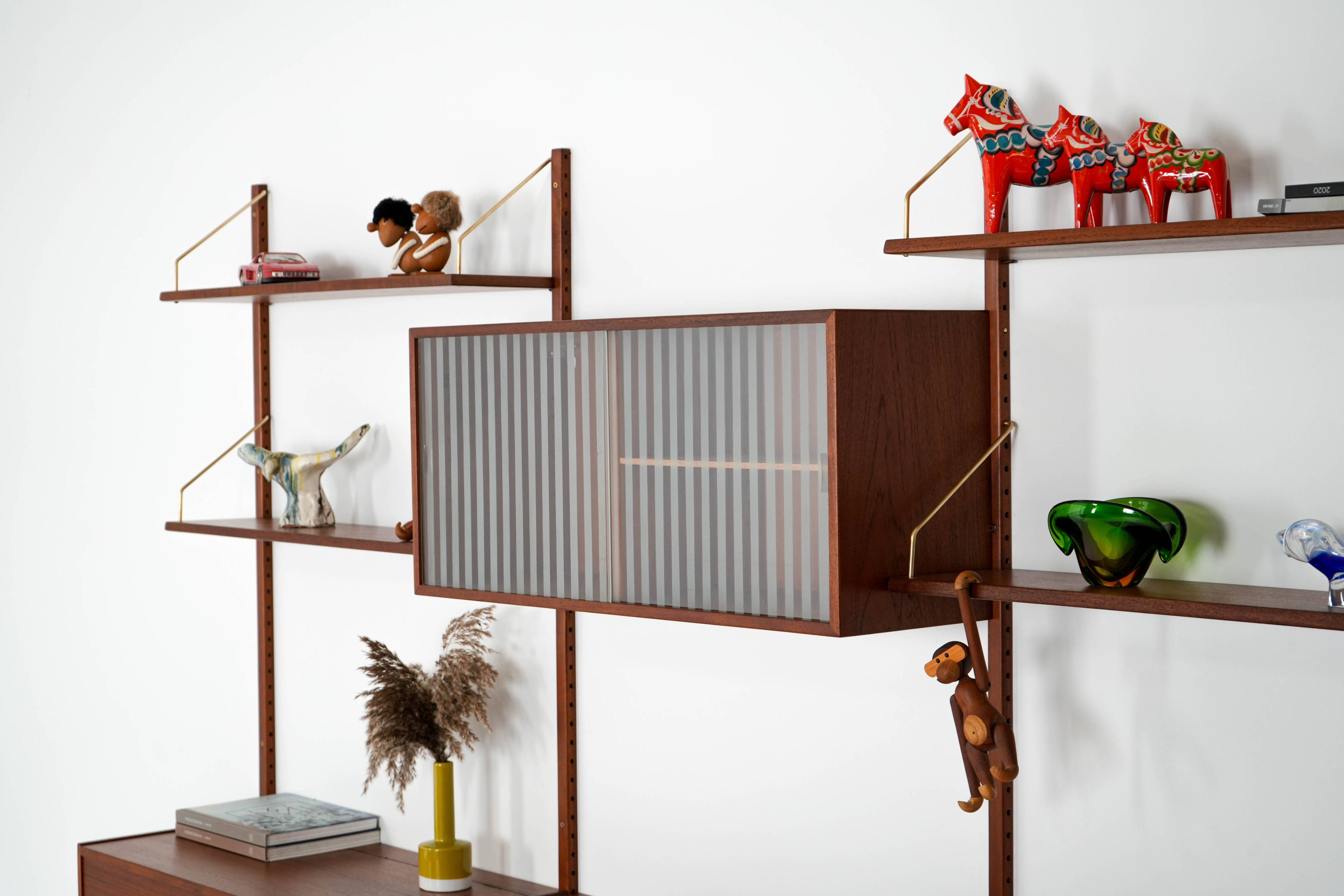 Teak modular shelving unit, Danish design, 1960s, manufactured by Hansen &