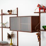 Teak modular shelving unit, Danish design, 1960s, manufactured by Hansen &