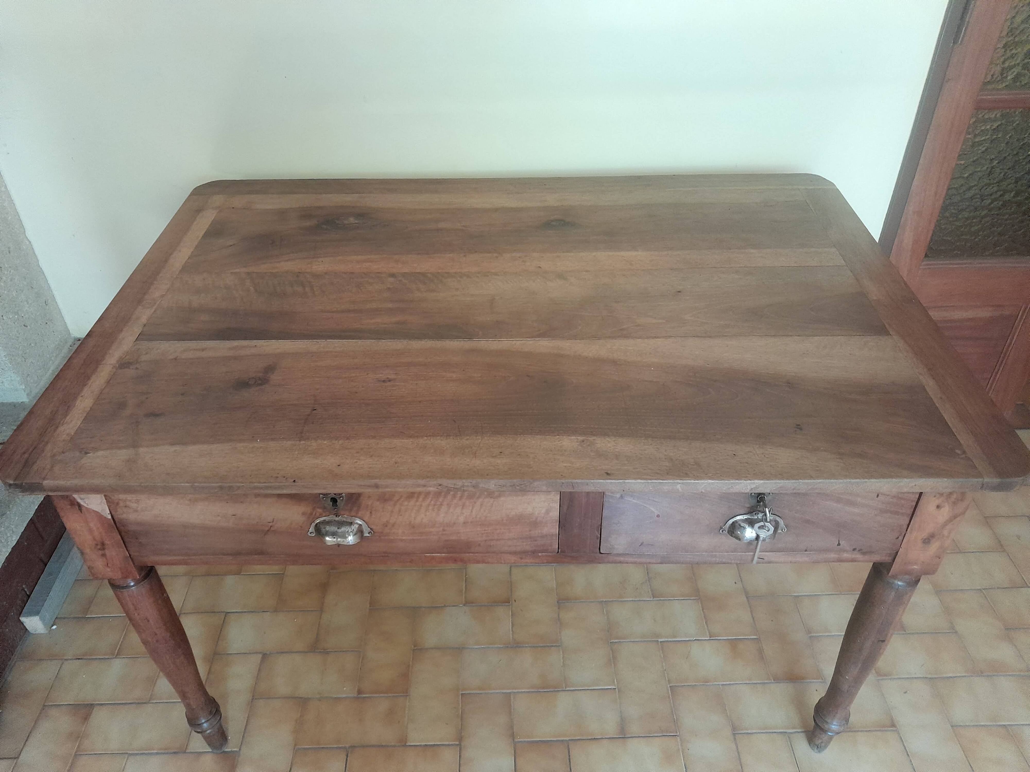 Bureau bois massif style Louis Philippe