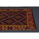 Vintage Turkish Oushak Handmade Wool Cotton Red Runner Rug 115x470