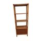 Bamboo and wicker bookshelf, vintage boho-chic from the '70s.